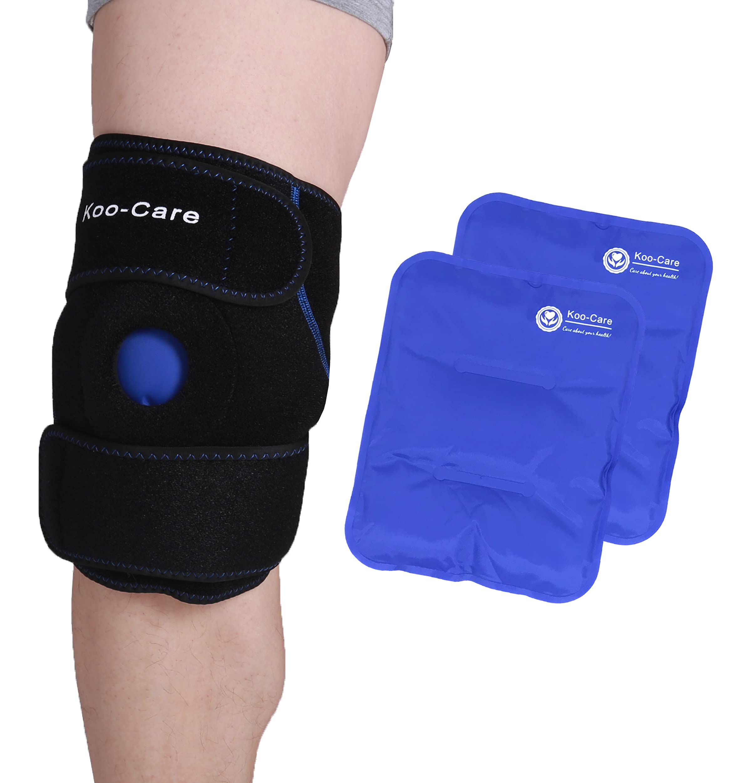 Amazon.com: Koo-Care 2 Knee Gel Ice Pack & Wrap for Injuries